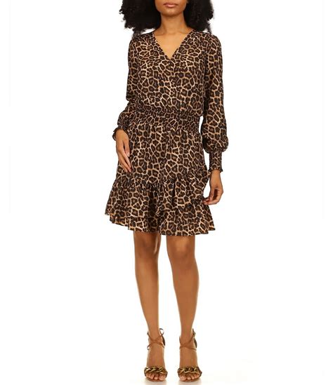 michael kors animal print short sleeve basics dress 98 retail